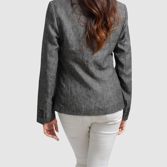 OLGYN Magnolia Single Breasted Dark Gray Blazer - Picture 2 of 4